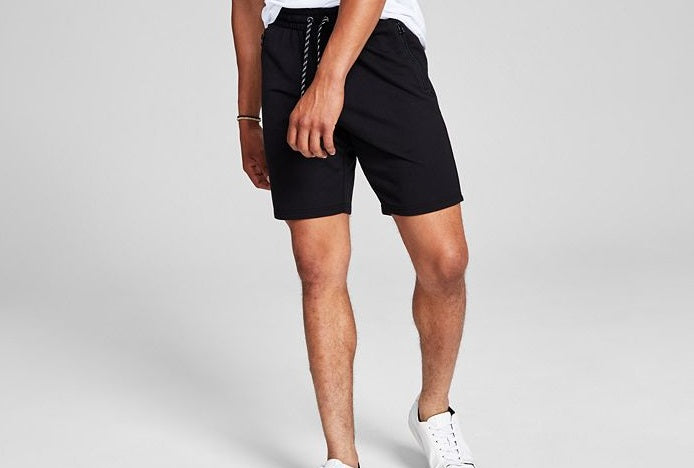 E agora este shorts masculino clássico French Terry preto tamanho X-G