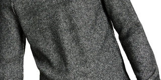 E agora este suéter masculino raglan com gola redonda, preto, tamanho extragrande