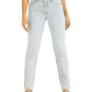 Calça jeans feminina GUESS 1981 de cintura alta e perna reta, azul, tamanho 30