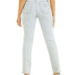 Calça jeans feminina GUESS 1981 de cintura alta e perna reta, azul, tamanho 30