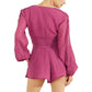 GUESS Abigail Gauze Crop Top Feminino Roxo Tamanho Grande