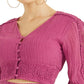 GUESS Abigail Gauze Crop Top Feminino Roxo Tamanho Grande