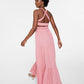 Vestido longo com recorte Selah da GUESS para mulheres, rosa, tamanho pequeno