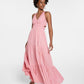 Vestido longo com recorte Selah da GUESS para mulheres, rosa, tamanho pequeno