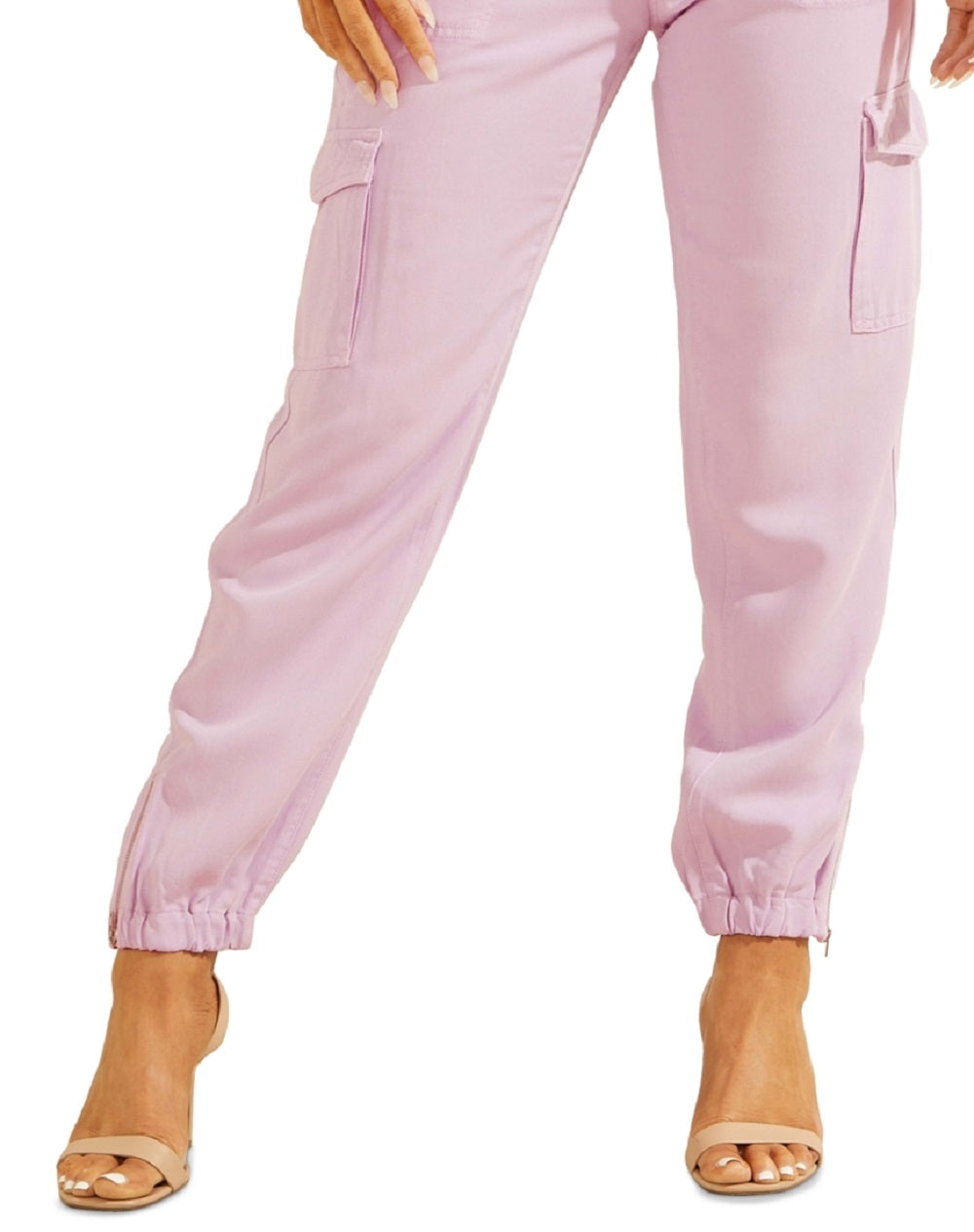 Calça Chino Cargo Bowie Feminina GUESS Roxa Tamanho 27