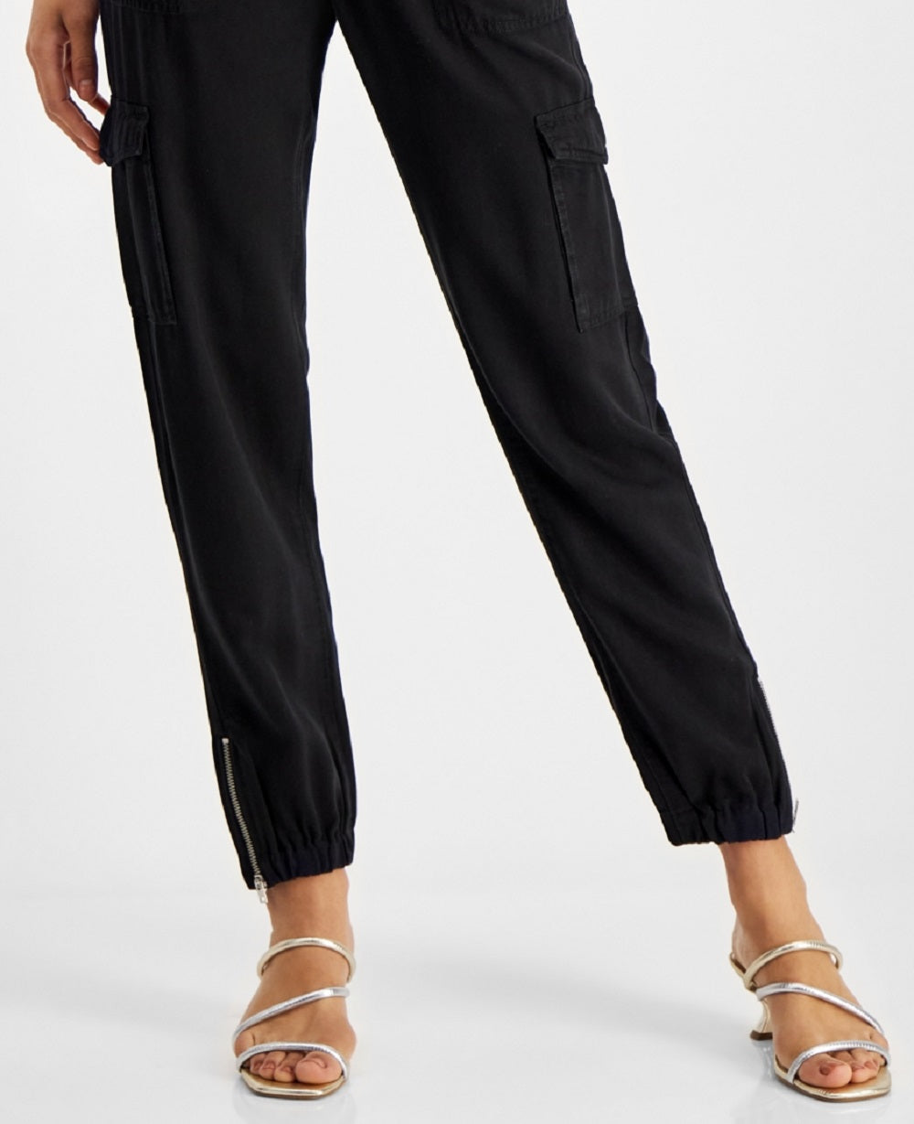 Calça cargo feminina Bowie da GUESS, preta, tamanho 29
