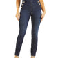 Calça jeans skinny feminina GUESS Gwenny Sailor com botões, azul, tamanho 28X28