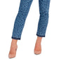 Calça jeans feminina GUESS com estampa animal azul