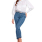 Calça jeans feminina GUESS com estampa animal azul