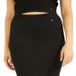 Saia suéter canelada Margot feminina GUESS preta tamanho X-S