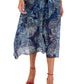 Vestido envelope estampado Damienne GUESS feminino, azul, tamanho X-S