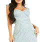 Vestido justo de renda Christel feminino GUESS, azul, tamanho grande