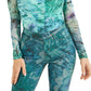 Blusa de malha franzida Kimbra feminina GUESS, azul, tamanho X-S