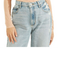 Blusa de malha franzida Kimbra feminina GUESS, azul, tamanho grande