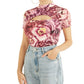 Blusa recortada Gwen feminina GUESS rosa tamanho médio