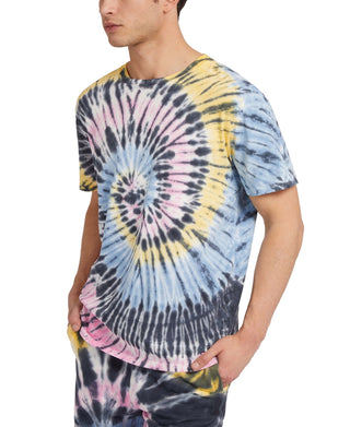 Camiseta masculina GUESS Lemon Mist Tie Dye Azul Tamanho XX-G