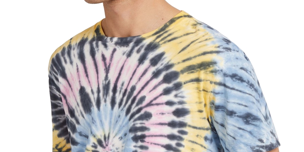 Camiseta masculina GUESS Lemon Mist Tie Dye Azul Tamanho XX-G