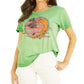 Camiseta feminina GUESS com estampa gráfica Desert Tiger, verde, tamanho X-G