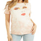 Camiseta feminina GUESS Stargazing Easy de algodão, bege, tamanho grande