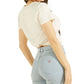 Camiseta feminina GUESS de algodão com estampa gráfica, branca, tamanho grande