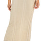 Vestido longo feminino GUESS Ramona Pointelle Halter, marrom, tamanho médio