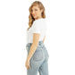 Camiseta feminina GUESS Icon, branca, tamanho grande