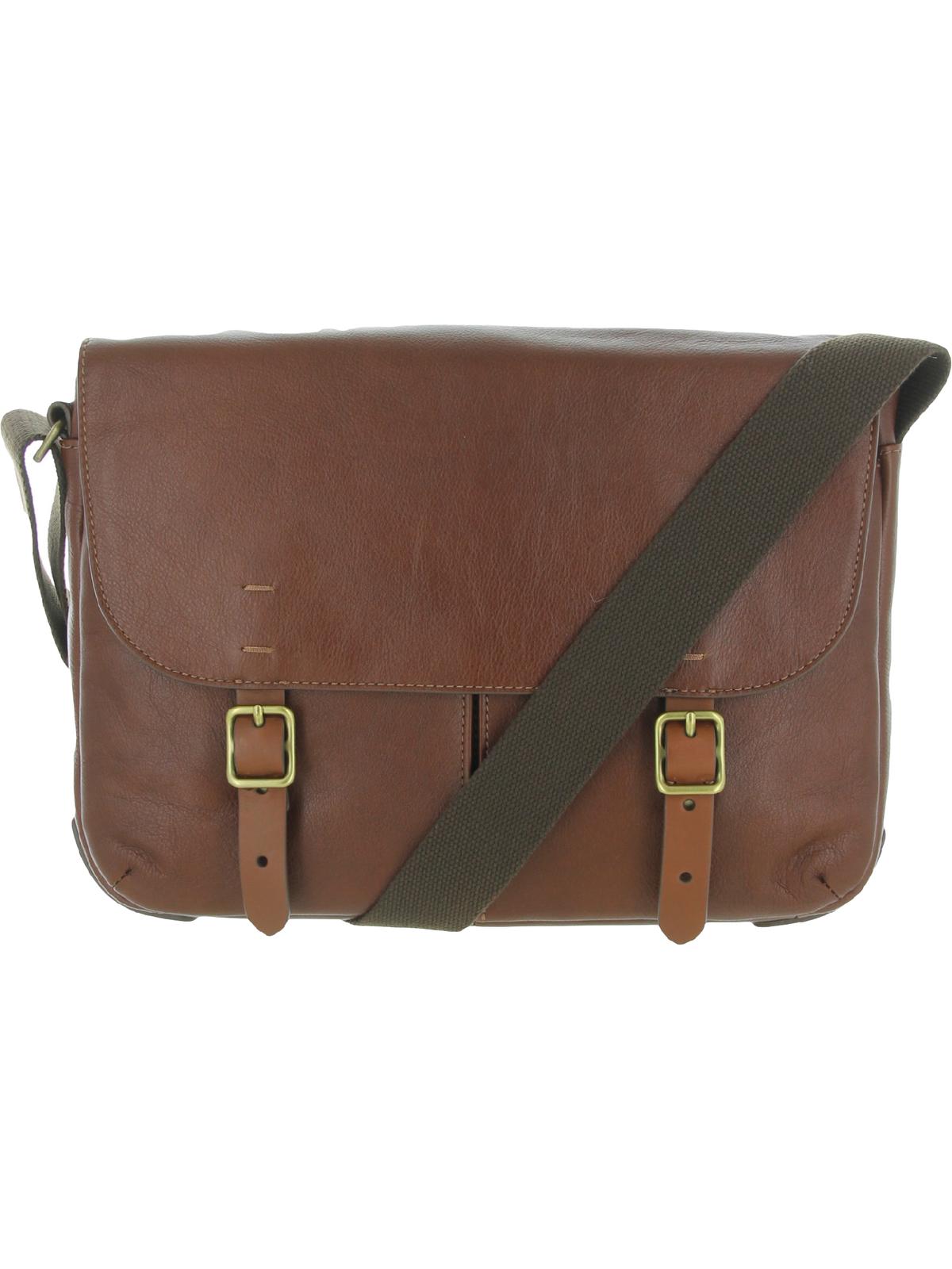 Bolsa de viagem pequena de couro Buckner masculina Fossil, marrom, tamanho regular