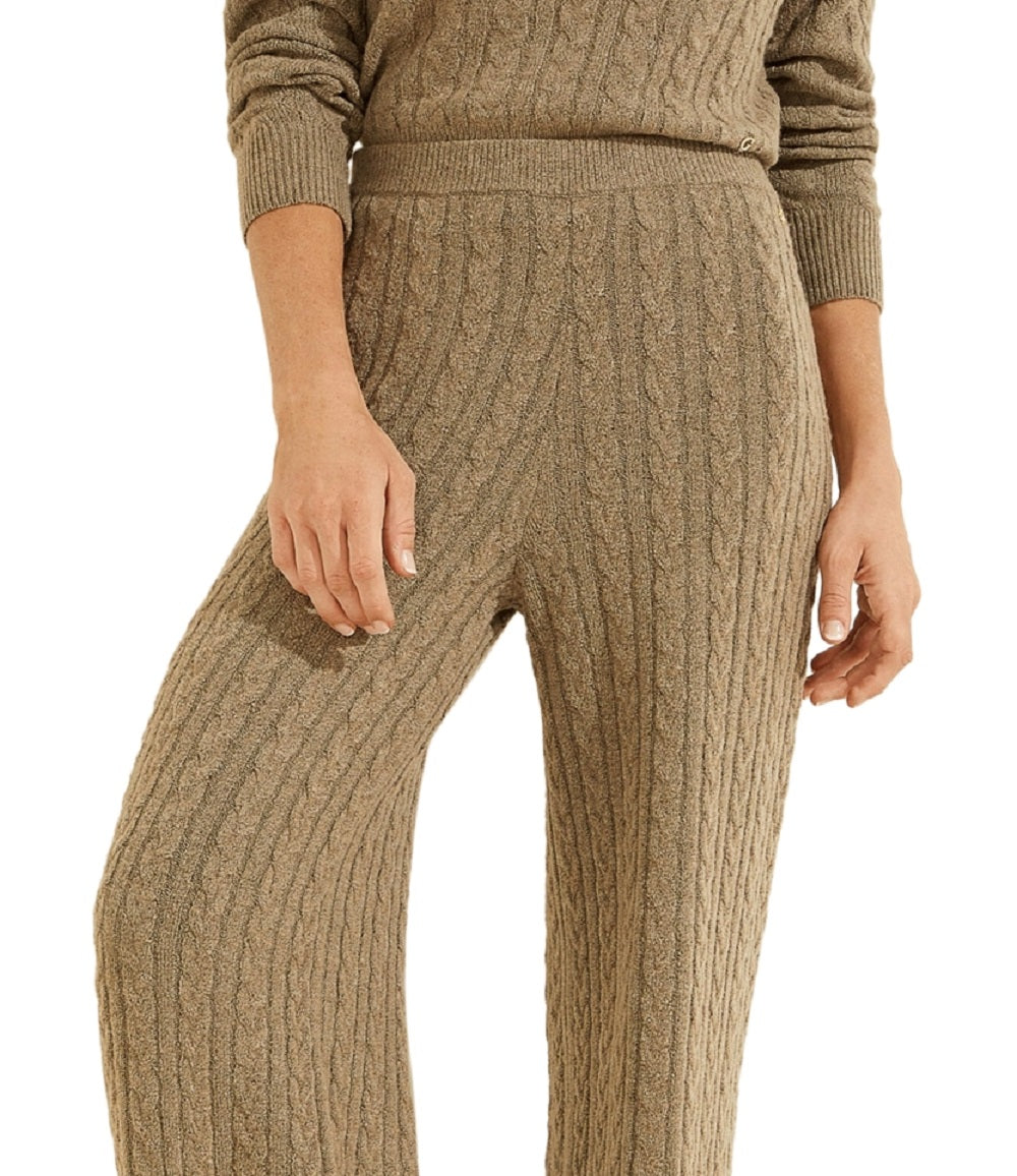 Calça feminina GUESS Tamara Cable Knit Verde Tamanho X-G