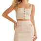 Blusa Bella Tweed Feminina GUESS Rosa Tamanho Médio