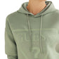 GUESS Moletom com capuz feminino Alisa, verde, tamanho médio