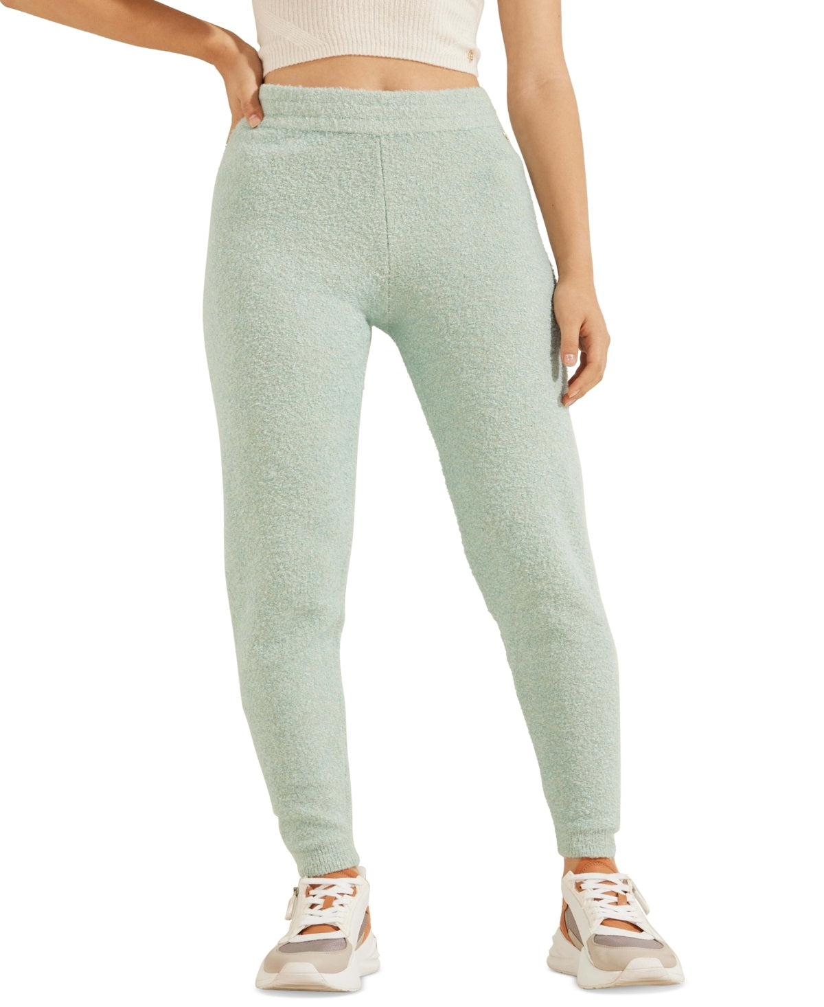 Calça de corrida feminina GUESS Reeda azul tamanho X-S