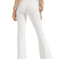 Calça jeans feminina GUESS Jossy de cintura alta e boca de sino, branca, tamanho 29
