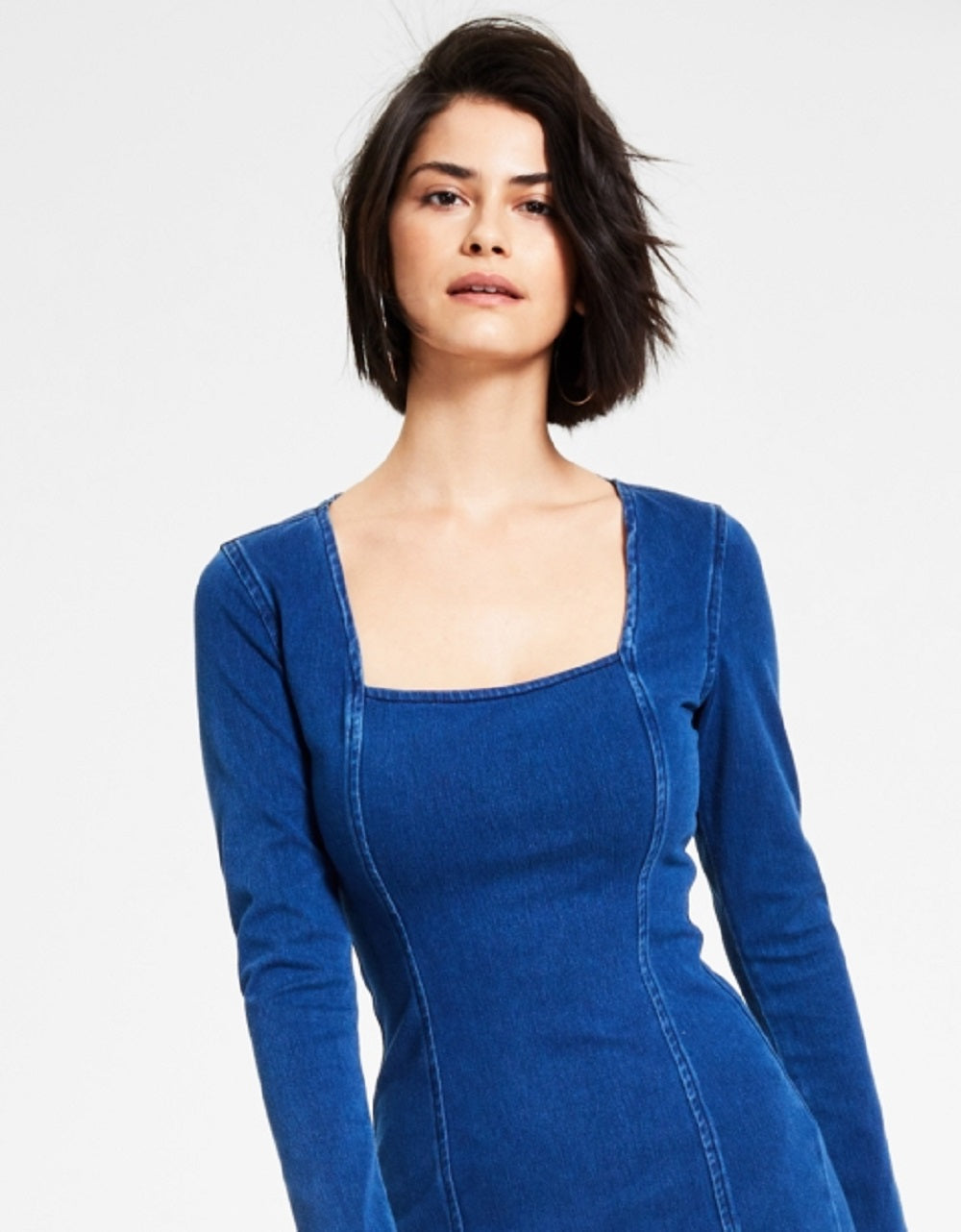 Vestido jeans feminino GUESS SeaSheath azul tamanho grande