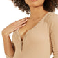 Blusa Henley com Logo em Malha Rib GUESS Feminina Marrom Tamanho P