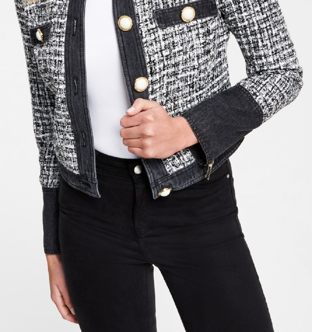 Jaqueta GUESS Gloria Feminina Branca Tamanho Médio