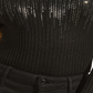Suéter feminino GUESS Claudine com glitter e strass canelado, preto, tamanho pequeno
