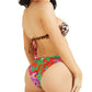 Top de biquíni reversível tipo bandeau feminino GUESS, vermelho, tamanho extragrande