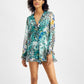Macacão feminino GUESS Emma Silk com babados, branco, tamanho X-S