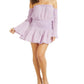 Vestido curto Debby ombro a ombro GUESS feminino roxo tamanho grande