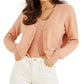 Cardigan GUESS Serena Cable Knit Feminino Rosa Tamanho Médio