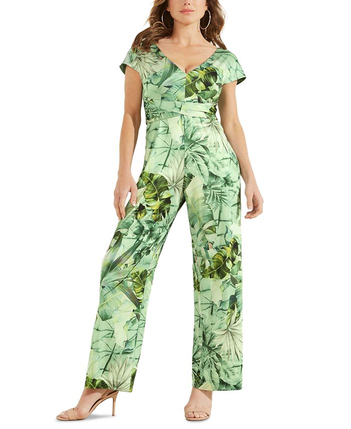 Macacão GUESS Candice Tropical Print Feminino Verde Tamanho Pequeno