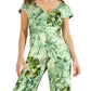 Macacão GUESS Candice Tropical Print Feminino Verde Tamanho X-Grande
