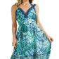 Vestido longo feminino Chrissy da GUESS, azul, tamanho médio