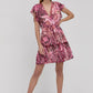 Vestido GUESS Feminino Rosa Estampa Floral Manga Flutter Rosa Tamanho Médio
