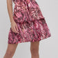 Vestido GUESS Feminino Rosa Estampa Floral Manga Flutter Rosa Tamanho Médio