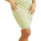 Vestido polo canelado Adelaide feminino GUESS, verde, tamanho médio