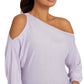Suéter GUESS Audrey One Shoulder Feminino Roxo Tamanho Médio