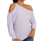 Suéter GUESS Audrey One Shoulder Feminino Roxo Tamanho Médio
