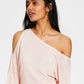Suéter GUESS Audrey One Shoulder Feminino Rosa Tamanho P