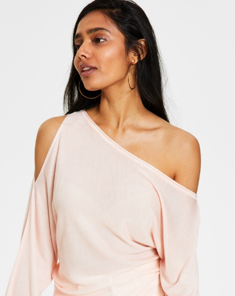 Suéter GUESS Audrey One Shoulder Feminino Rosa Tamanho P